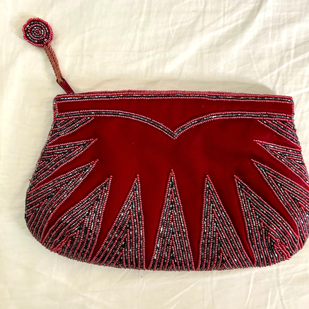 Vintage Beaded/Satin Purse